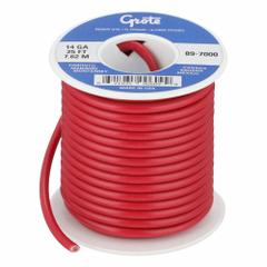 GROTE Primary Automotive Wire: GPT, 25 ft, 1 Conductor, 14 AWG, Red, 60 V Volt (MPN 89-7000). Key specifications — Brand: GROTE.