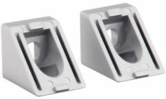 Angle Connector 45°: 45° Angle Connector, 15 Series, 46.8 mm x 38 mm x 38 mm, For 8 mm Slot Wd, 2 PK (MPN 093WS38145N08). Key specifications — Material: Aluminum; Brand: FATH INC.; Finish: Powder-Coated.