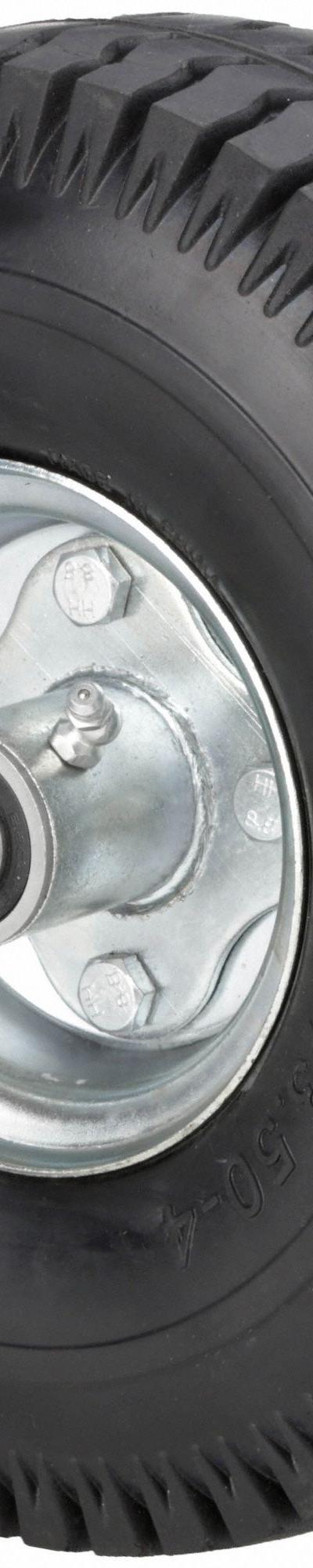 MARASTAR Solid Wheel: 10 in Wheel Dia - Flat-Free Solid Rubber Wheels