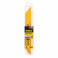 DEWALT Reciprocating Saw Blade: 14 Teeth per Inch, 9 in Blade Lg, 0.04 in Blade Thick, 25 PK (MPN DWAR9114B25). Key specifications — attr1109198: 14; attr1109200: Rigid for Straight Cuts; attr1109201: Straight; attr1109209: DEWALT.