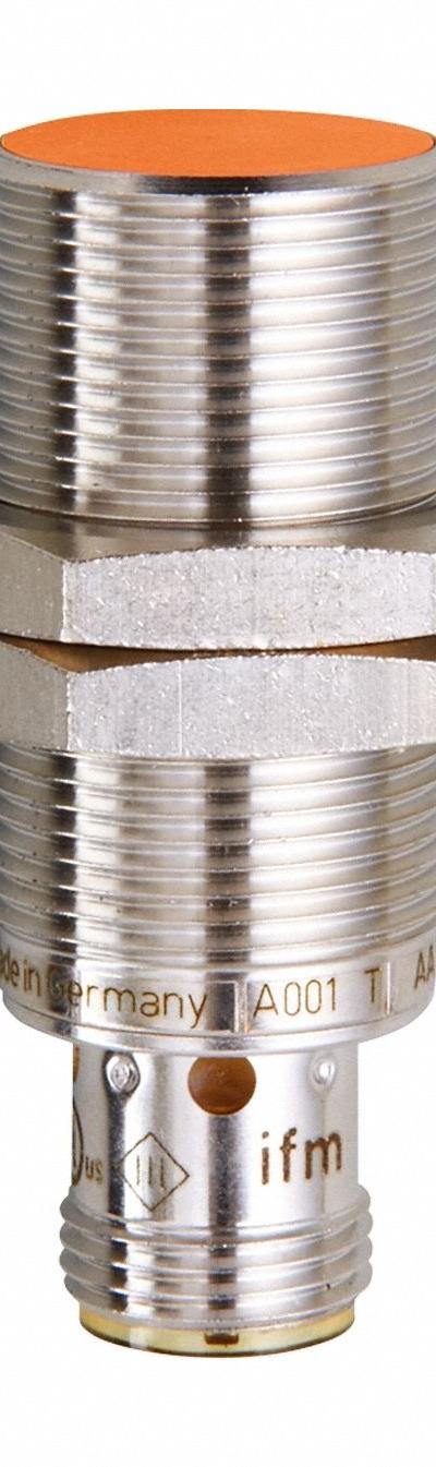 IFM Inductive Cylindrical Proximity Sensor: Built-in Connector - Cylindrical Sensors with Built-in Connectors