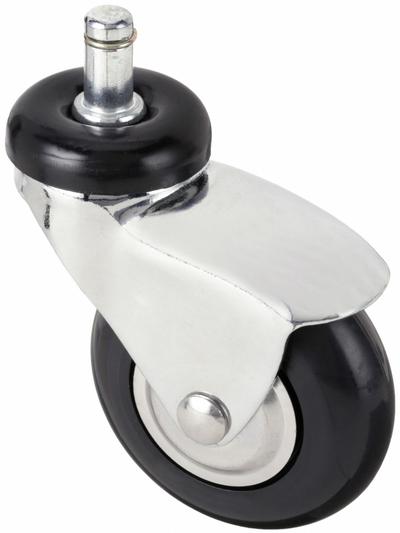 APPROVED VENDOR Stem Caster: Swivel, No Brake, 3 in Wheel Dia., 1 in Wheel Wd, 4 in Mounting Ht - Quiet-Roll Friction-Ring Stem Casters for Medical Equipment