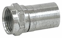 DOLPHIN COMPONENTS CORP Coaxial Connector: Male, Connector, Silver, Crimp-On, RG-59, F-Type, 10 PK (MPN DC-257049-X). Key specifications — Product Type: Connector; Brand: DOLPHIN COMPONENTS CORP; Color: Silver; Finish: Nickel-Plated; Gender: Male.