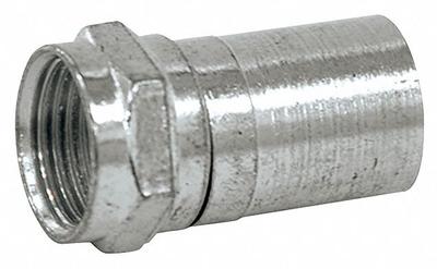 DOLPHIN COMPONENTS CORP Coaxial Connector: Male, Connector, Silver, Crimp-On, RG-59, F-Type - F-Type Coaxial Connectors
