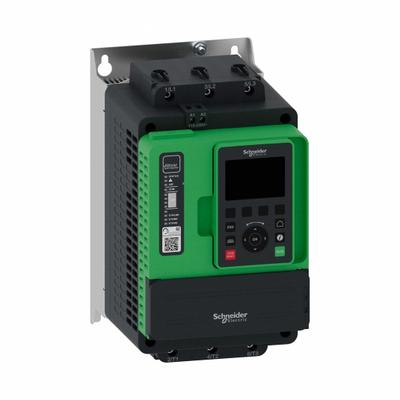 SCHNEIDER Soft Start: 208-690V AC, 62 A Output Current, With Bypass, IP20, 60/50 Hz - Schneider Altistart ATS 490