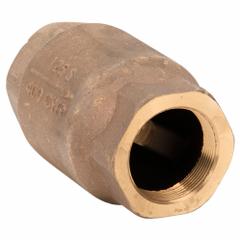 APOLLO Check Valve: Ball, Inline Valve Body, Bronze, 2 in Pipe Size, FNPT x FNPT, 81 gpm Flow Rate (MPN 61LF10801). Key specifications — Ball Material: RPTFE; Brand: APOLLO.