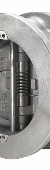 KECKLEY Check Valve: Double Disc, Inline Valve Body, 2 1/2 in Pipe Size, Wafer, CF8M Stainless Steel (MPN DD2R-36-364IX-250). Key specifications — Brand: KECKLEY.