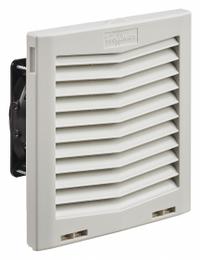 NVENT HOFFMAN Axial Fan: 70 cfm Airflow @ 0.000 in SP, 8 3/16 in Ht, 4 3/16 in Dp, Terminals, IP54 (MPN HF0916414). Key specifications — Includes: Mounting Hardware; Housing Material: Plastic; Brand: NVENT HOFFMAN.