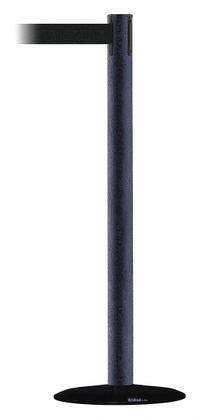TENSABARRIER Barrier Post with Belt: Black, No Pattern, No Legend, 7 1/2 ft Belt Lg, Black (MPN 889B-33-89-MAX-NO-B9X-C). Key specifications — Base Material: Cast Iron; Belt Color: Black; Brand: TENSABARRIER; Post Material: Metal Alloy; Post Color: Black; Message: No Legend.