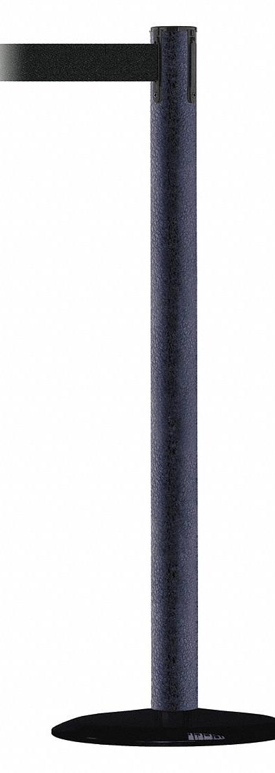 TENSABARRIER Barrier Post with Belt: Black - Solid-Color Retractable Belt Post Barriers