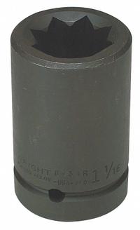 WRIGHT Impact Socket: 1 in Drive Size, SAE, 7/8 in Socket Size, 8-Point, Deep, 4 in Overall Lg (MPN 8928R). Key specifications — attr1215501: WRIGHT; attr1215515: Black Oxide; attr1215518: 7/8 in.