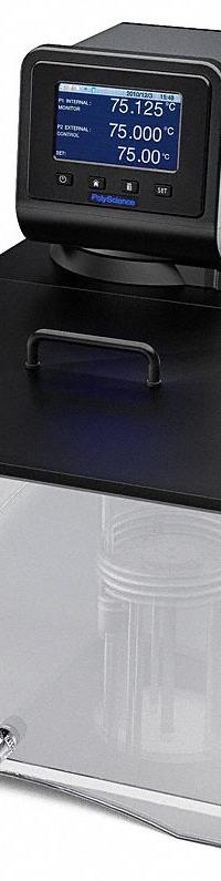 POLYSCIENCE Circulator: 28 L Capacity, 85°C Max Temp, Polycarbonate, +/-0.005°C, Touch-Screen, Open (MPN AP28P100-L11B). Key specifications — Display Type: Touch-Screen; Heated or Refrigerated: Heated; Brand: POLYSCIENCE; Interior Material: Polycarbonate; Programmable: Yes; Temperature Accuracy Tolerance: +/-0.005°C; Voltage: 120V AC.