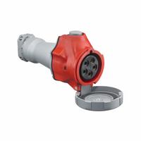 HUBBELL Pin and Sleeve Connector: Red, 200/346 to 240/415V AC, Three Phase, 60 A_63 A, 4 Pole (MPN HBLS560C6W). Key specifications — Brand: HUBBELL.