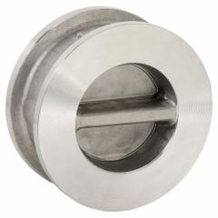 KECKLEY Check Valve: Double Disc, Inline Valve Body, 5 in Pipe Size, Wafer, CF8M Stainless Steel (MPN DD2R-36-364IX-500). Key specifications — Brand: KECKLEY.