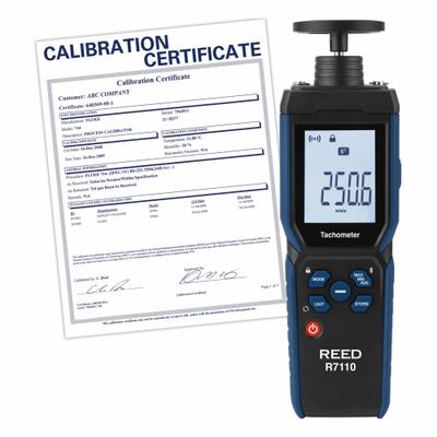 REED INSTRUMENTS Combination Contact: +/-(0.02% rdg. + 1 dgt.) RPM Accuracy, 0.01 rpm - Combination Contact & Non-Contact Tachometers