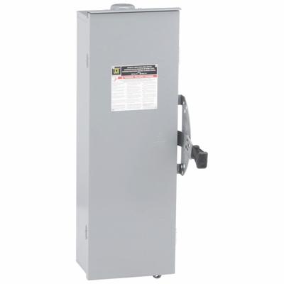 SQUARE D Safety Switch: Non-Fusible, 100 A, Three Phase, 240V AC, Galvanized Steel - Non-Fusible Safety Switches