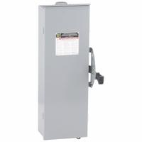SQUARE D Safety Switch: Non-Fusible, 100 A, Three Phase, 240V AC, Galvanized Steel, Indoor/Outdoor (MPN DTU323RB). Key specifications — attr867131: SQUARE D.