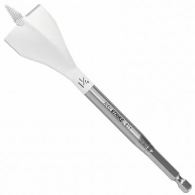 BOSCH Spade Drill Bit: 1 1/4 in Drill Bit Size, 1/4 in Shank Dia, 6 in Overall Lg - Quick-Change Hex-Shank Flat Spade Drill Bits