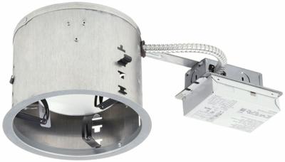 JUNO LIGHTING Recessed Down Light: Airtight Remodel, 6 in Dia, 900 lm, 4000K, 11.8 W - Remodeled-Ceiling Recessed LED Downlight Housings