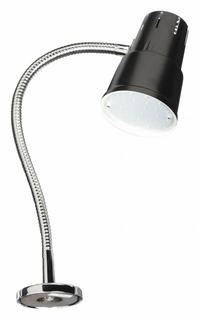 APPROVED VENDOR Task Light: LED, DC Adapter, Gooseneck, 19 in Arm Reach, 350 lm Max Brightness (MPN 33HP80). Key specifications — Lighting Technology: LED; Brand: APPROVED VENDOR; Bulb Wattage: 5.5 W; Color: Black; Electrical Connection Type: DC Adapter; Operating Voltage: 100 to 240V AC.