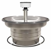 BRADLEY Wash Fountain: Silver, Stainless Steel, Circular, 54 in Overall Wd, 8 Stations (MPN S93-534). Key specifications — Bowl Shape: Circular; Drain Type: Off-Line Vent, Supplied from Below; Color: Silver; Brand: BRADLEY; Series: Stainless Steel Classic; Sink Material: Stainless Steel; ADA Compliant: Not ADA Compliant.