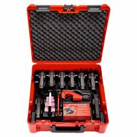 ROTHENBERGER Press Jaw: 1/4 in to 1 1/8 in Pipe, Copper, Std Tool Types, MaxiPro (MPN 1000002206). Key specifications — attr518794: 1/4 in to 1-1/8 in; attr518793: Copper; attr518792: MaxiPro; attr553578: (9) Jaws; attr518791: ROTHENBERGER.