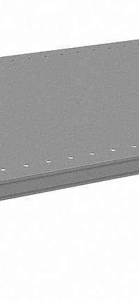 TENNSCO Shelf: 48 in Overall Wd, 24 in Overall Dp, Solid Shelf, 20 ga, Gray, 550 lb Shelf Capacity (MPN Q-4824). Key specifications — attr37155: Gray; attr37156: Epoxy Coated; attr55828: (4) Shelf Clips; attr37160: Steel; attr33654: TENNSCO.