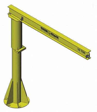 HARRINGTON Jib Crane: Base Plate Mounted, 4,000 lb Load Capacity - Base-Plate Mounted Jib Cranes