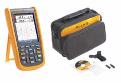 FLUKE Compact Handheld Oscilloscope: Compact Digital Oscilloscopes, Fully Isolated, Repeat, True RMS (MPN FLUKE-124BS/WWG). Key specifications — Power Source: Battery; IP Rating: IP51; Manufacturer Part Number: FLUKE-124BS/WWG; AC Magnitude Calculation: True RMS; Brand: FLUKE; CAT Safety Rating: CAT IV 600V; Digital Display Screen Type: TFT LCD; Includes: Soft Case.