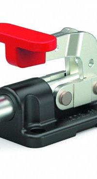 DE-STA-CO Straight Line Clamp: Flange Base Mounting, Std Horizontal Handle, 0.7 in Plunger Travel (MPN 6015-M). Key specifications — attr668705: M6; attr668707: 205203-M; attr668201: DE-STA-CO.