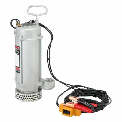 SANDPIPER Dewatering Pump: 1/3 hp, 3/8 in Max. Dia. Solids, Continuous Duty, 12V DC - Submersible Battery-Operated Dewatering Pumps