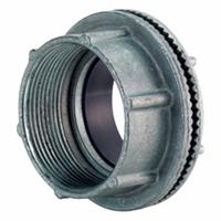 LEVITON Conduit Hub: 2 in Trade Size, 1 9/16 in Overall Lg, Zinc, Insulated (MPN HUB-200). Key specifications — Insulated: Yes; Thread Size: 2"-11; Thread Type: IMC; Brand: LEVITON.