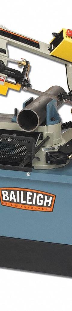 BAILEIGH INDUSTRIAL Band Saw: 7 in x 10 3/16 in, 125 to 270 SFPM, 0° to 45°, 1 Phase, 120V (MPN BS-712MS). Key specifications — attr313020: 1; attr313018: 0° to 45°; attr313016: 7 in x 10-3/16 in; attr313017: 125 to 270 SFPM; attr325084: BAILEIGH INDUSTRIAL.