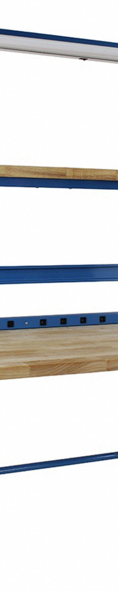BENCHPRO Workbenches: Adj Ht, Laminate, 72 in x 30 in, 5,000 lb Overall Load Capacity - Workstations with Power, Storage & Overhead Lighting