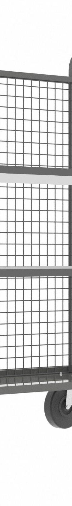 VALLEY CRAFT Cage Cart: 2,000 lb, Overall Dim. 57 in L x 30 in W x 68 in H, Adj, 2 Shelves, Rubber (MPN F89054VCGY). Key specifications — Caster/Wheel Configuration: (2) Rigid; Color: Gray; Shelf Adjustability: Adjustable; Brand: VALLEY CRAFT.