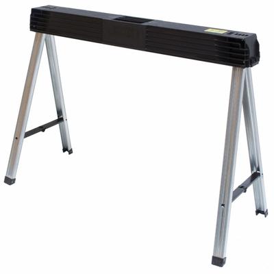 STANLEY Folding Sawhorse: Fixed Ht, Plastic, 40 3/4 in Overall Wd - Plastic Top Sawhorses