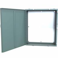 HAMMOND Electrical Enclosure: Steel, 42 in x 36 in x 12 in, NEMA 12/13/3R/4, w/Panel, Solid Cover (MPN 1418N4P12). Key specifications — Closure Method: Clamps; Brand: HAMMOND; Knockouts: Not Included.