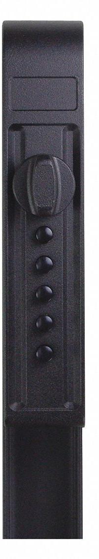KABA SIMPLEX Cabinet Lock: Painted Black, Deadbolt, 5 1/4 in Body Ht, 7/8 in Body Wd, 3/4 in Body Dp (MPN FG12B). Key specifications — Finish: Painted Black; Latch Type: Deadbolt; Brand: KABA SIMPLEX; Manufacturer Part Number: FG12B.