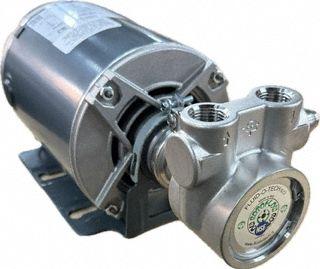 FLUID-O-TECH Rotary Vane Pump: Direct Drive, 1/2 hp, 115/230V AC, Stainless Steel Body - Stainless Steel Body Rotary Vane Pumps