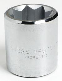 PROTO Socket: SAE, 1/2 in Drive Size, 1/2 in Socket Size, 8-Point, Std, Chrome, Not Tether Capable (MPN J5416S). Key specifications — attr1204417: PROTO; attr1204392: Chrome.