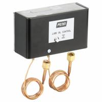 Mechanical Lube Oil Pressure Control: 9 psi, 120 sec Delay, 36 in Capillary Lg (MPN P45NAA-5C). Key specifications — Refrigerant Type: Non-Corrosive; Brand: JOHNSON CONTROLS; Input Voltage: 24V AC; For Compressor Brand: Copeland; Product Type: Mechanical Lube Oil Pressure Control; Alarm Circuit Included: No.