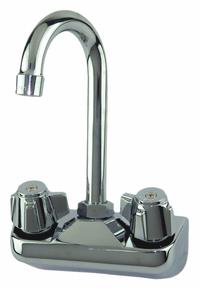 DOMINION COMMERCIAL FAUCETS Gooseneck Service Sink Faucet: Centerset, Wall, Brass, 2 gpm Flow Rate (MPN 77-9116). Key specifications — Brand: DOMINION COMMERCIAL FAUCETS.