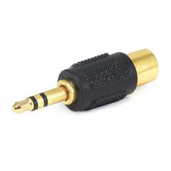 MONOPRICE Audio Adapter: (1) 3.5 mm Mono Male x (1) RCA Female Adapter, Black (MPN 7146). Key specifications — Product Type: Audio Adapter; Manufacturer Part Number: 7146; Brand: MONOPRICE; End 1 Connection Type: 3.5 mm Mono Male; End 2 Connection Type: RCA Female.