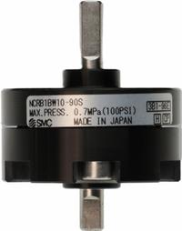 SMC Rotary Air Actuator: Single Vane Actuator, 90° Rotation Angle, 1.4 in-lb Output Torque, Metric (MPN NCRB1BW10-90S). Key specifications — attr293632: NCRB1BW10-90S; attr294754: SMC; attr947098: Non-Magnetic Piston; attr947108: Basic; attr947133: Metric; attr1108504: Side Ported.