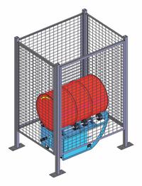 MORSE Drum Safety Enclosure: 40 in x 52 in x 63.25 in, 3 ft Door Opening Wd, Steel, Baked Enamel (MPN GEK-201-1). Key specifications — attr1187472: Single; attr1187475: 201; attr1187478: Steel; attr1187482: Gray; attr1187486: MORSE.