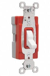 PASS & SEYMOUR Wall Switch: Toggle Switch, Single Pole, Maintained, White, 120/277V AC, 15 A (MPN PT15AC1w). Key specifications — Brand: PASS & SEYMOUR; Illuminated: No; Voltage Rating: 120/277V AC.