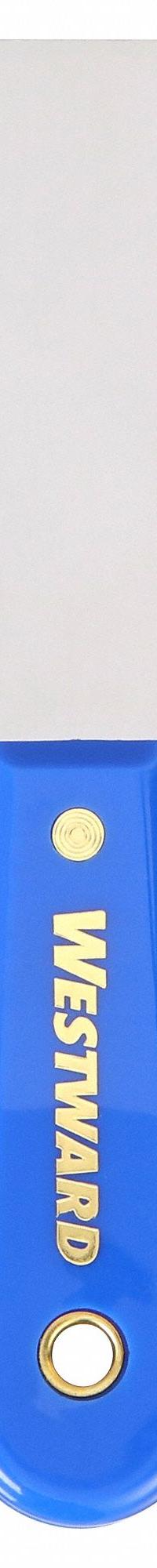 WESTWARD Scraper: Bld. Mat. Carbon Steel, Hdl. Mat. Plastic, Stiff, Tapered Bld. Shape (MPN 1UKF2). Key specifications — attr1004902: WESTWARD; attr1012057: Full; attr1014703: Plastic; attr1017570: Standard End; attr1029655: Straight; attr1034073: Straight.