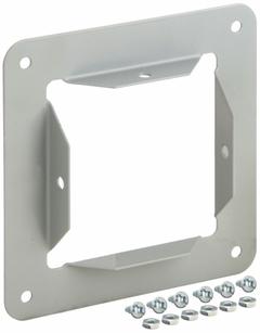 HOFFMAN Wireway Panel Adapter: 2 1/2 in Wd, 2 1/2 in Ht, 16 ga Gauge, 1, Without Knockouts, Steel (MPN F22GPA). Key specifications — Brand: HOFFMAN; Finish: Painted; With/Without Knockouts - Broad: No.