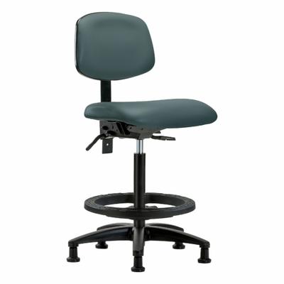 APPROVED VENDOR Ergonomic Chair: Vinyl, Armless, Ht Range 25 in to 34 1/2 in, 18 1/2 in Seat Wd - Vinyl Lab Chairs