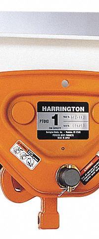 HARRINGTON Trolley: Push, 16,000 lb Max Hoist Load Capacity (MPN PT080). Key specifications — For Beam Shape: Tapered; Trolley Frame Material: Steel.